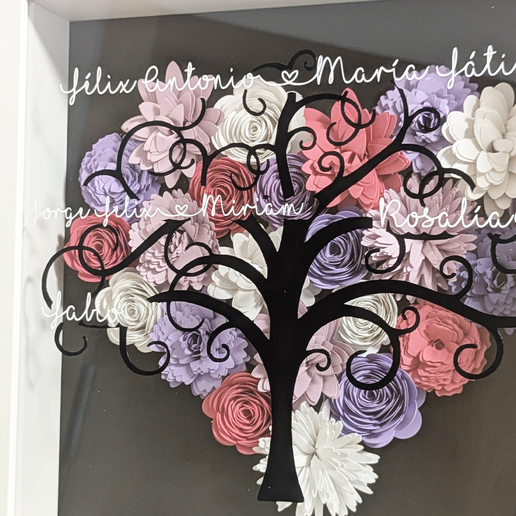 Cuadros personalizados de flores de papel hecho a mano